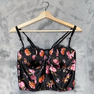 victoria secret floral bustier !!